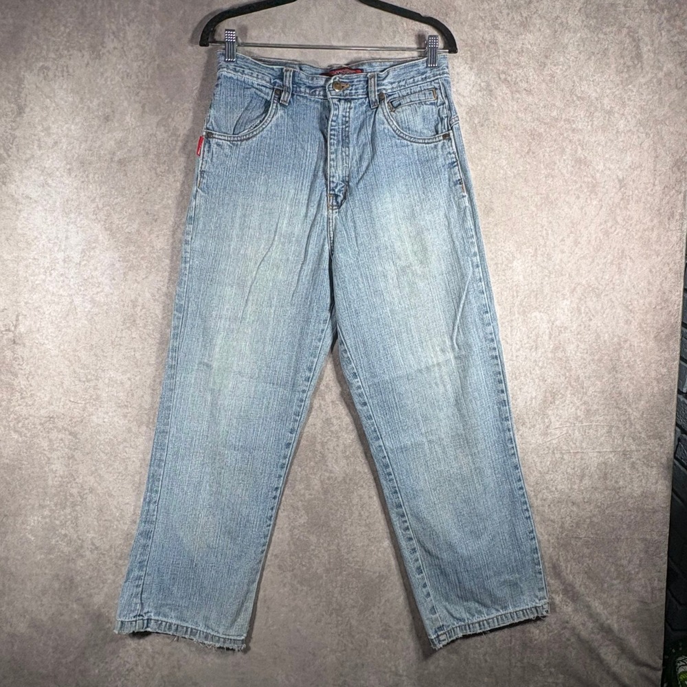 Vintage Mecca Jeans Boys 16 Blue Baggy Y2K Hip Hop Streetwear Loose Fit Denim‎
